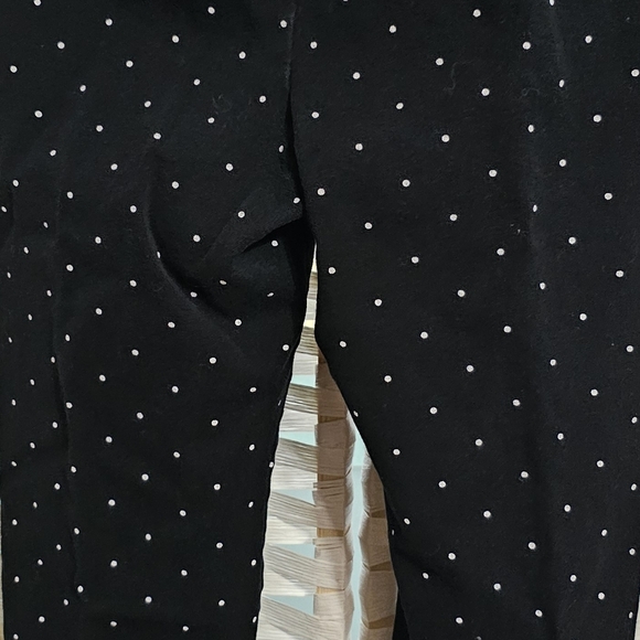 Old Navy Pixie White Polka Dots on Black Pants - Picture 7 of 7